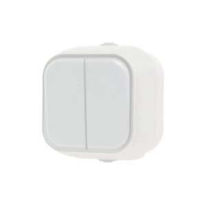 GEYER Διακόπτης a/r διπλός IP54 H2-B220M-W λευκός