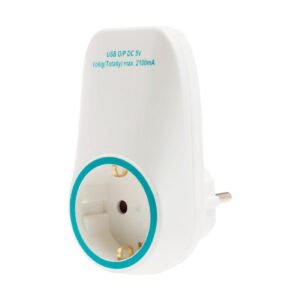 GEYER Αντάπτορας σούκο με 2 θύρες USB GES-156