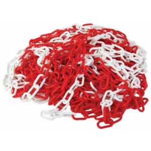 Αλυσίδα πλαστική 6mm*25m άσπρη - κόκκινη