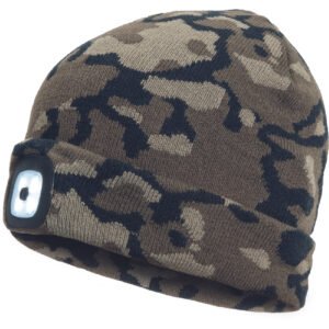 Σκούφος εργασίας καμουφλάζ/παραλλαγής με φακό led επαναφορτιζόμενο