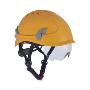 Κράνος εργοταξίου Alpinworker κίτρινο με ενσωματωμένα γυαλιά