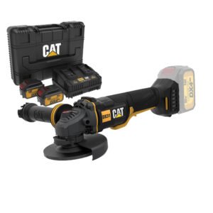 CAT Combo-13 Γωνιακός τροχός μπαταρίας 125mm DX314B + δώρο κασετίνα + -60% 2 μπαταρίες 4.0Ah με διπλό φορτιστή DXK900