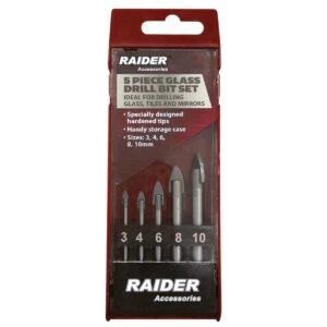 RAIDER Τρυπάνι γυαλιού σετ 5τεμ 3-10ΜΜ 157798