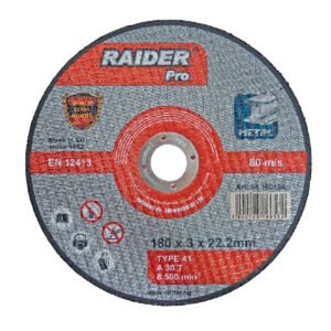 RAIDER Τροχός κοπής μετάλλου Pro 180*3*22.2mm 160126