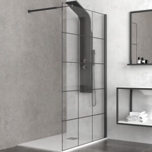 Σταθερό κρύσταλλο frame FREE Black KARAG 40x200cm