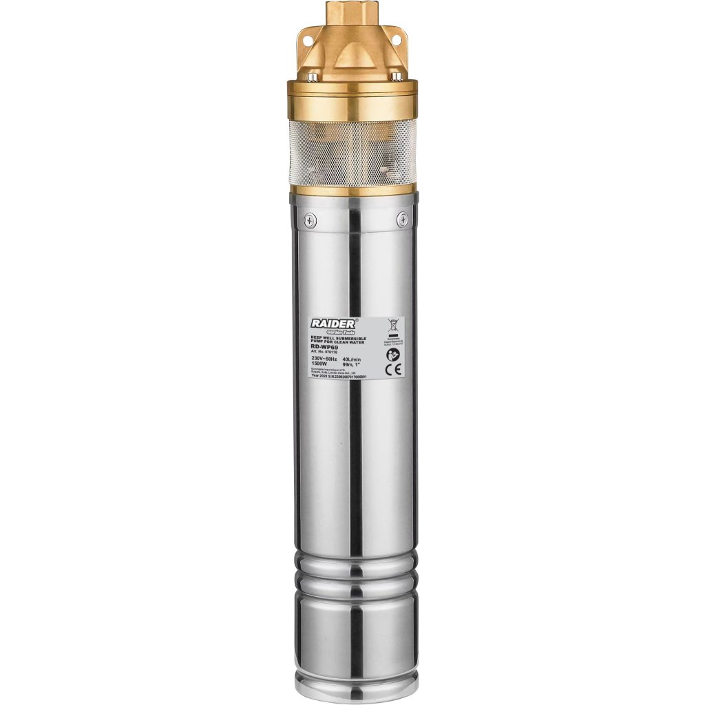 RAIDER Αντλία γεωτρήσεων ομβρίων RD-WP69 1500W 1" 40L/min 99m 070176