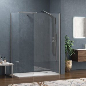 Σταθερά διαχωριστικά ντουζιέρας με διάφανο κρύσταλλο WALKIN 2 Cromo KARAG 70x200cm