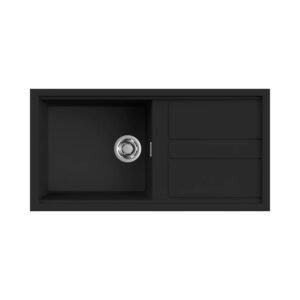 Νεροχύτης κουζίνας BEST 480 Black 86 ELLECI 100x51cm