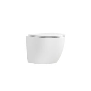 Λεκάνη αναρτώμενη rimless με κάλυμμα MILOS LT 046E White Matt KARAG