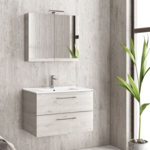 Βάση με δύο συρτάρια Ice Oak 8902 URBAN  75 KARAG 74x45x48cm
