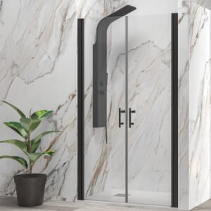 Καμπίνα από τοίχο σε τοίχο με διάφανο κρύσταλλο S 28 ALTO SALLON Black KARAG 115x200cm