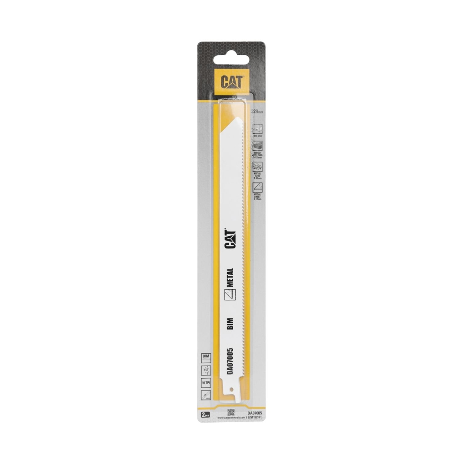 CAT Λάμα σπαθοσέγας μετάλλου 225mm S1122HF σετ:2τεμ. DA07005
