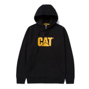 CAT Μπλούζα φούτερ με κουκούλα trademark μαύρη M W10646-016
