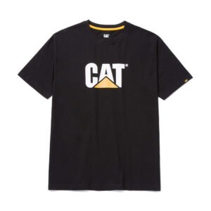 CAT Μπλουζάκι κοντομάνικο μαύρο tm logo 2XL 1510305-016