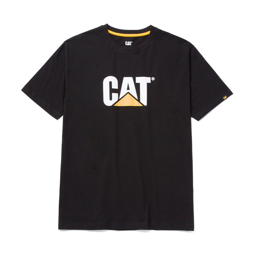 CAT Μπλουζάκι κοντομάνικο μαύρο tm logo M 1510305-016