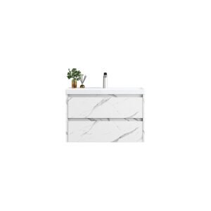 Βάση PVC με δύο συρτάρια και νιπτήρα Marble IVA 80 KARAG 80x50x51cm